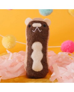 Donut Felt DIY Handmade Material Kit - Chocolate Bear Shape 2 pack