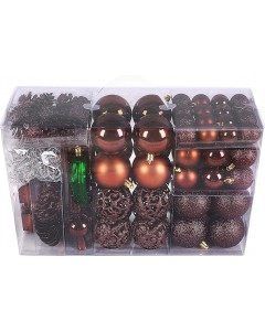 Assorted Christmas Ball Ornaments -Brown (100 Packs)